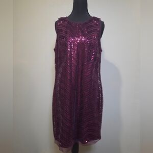 Vince Camuto Sparkling Purple Mini Dress